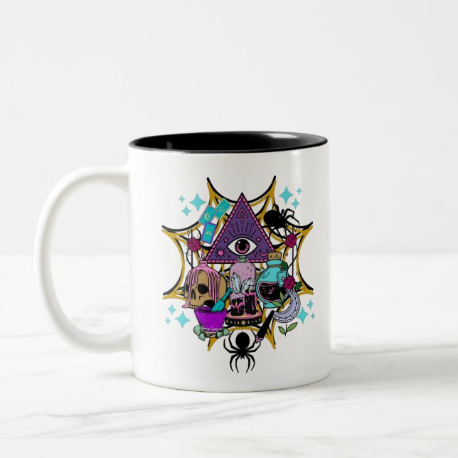 Caneca De Café Em Dois Tons Víblias e aranhas (Esquerda)