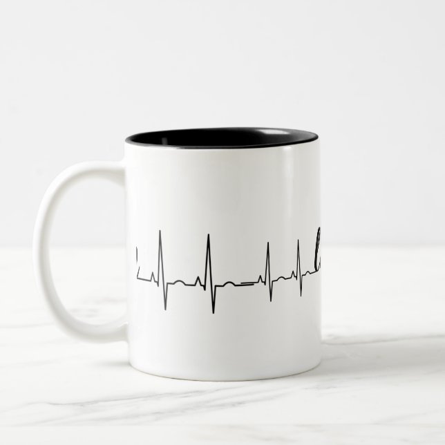 Caneca De Café Em Dois Tons Víblias Positivas E Vida Saudável (Esquerda)