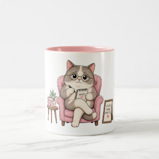 Caneca De Café Em Dois Tons Vibrações Pawsitivas
