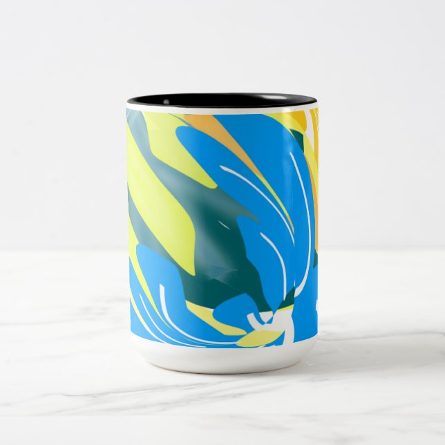 Caneca De Café Em Dois Tons Vibrant Reflections of Empowerment in Design (Centro)