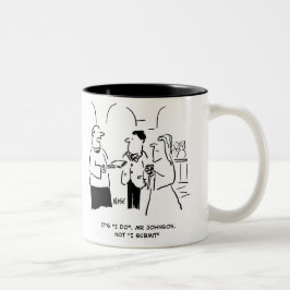 Caneca De Café Em Dois Tons Vicar no casamento diz Bridegroom para dizer "eu f