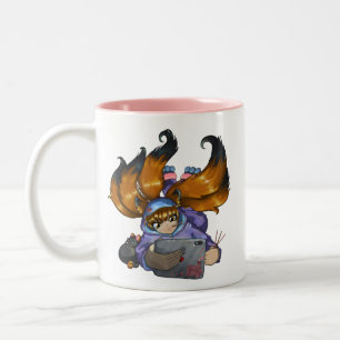 Caneca De Café Em Dois Tons Vida de Kitsune