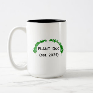 Caneca De Café Em Dois Tons Vida de Pai de Planta Design para Amante de Planta