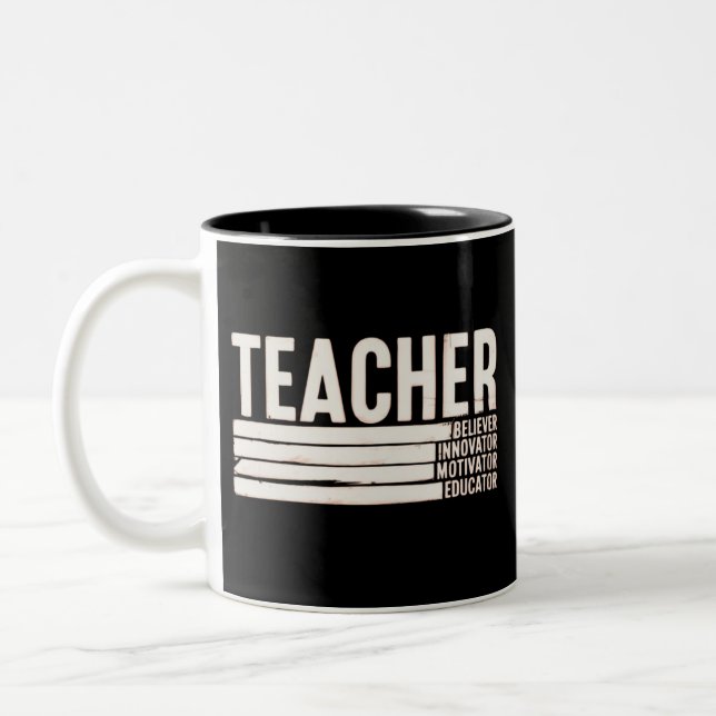 Caneca De Café Em Dois Tons Vida de Professor Volta às Aulas  (Esquerda)
