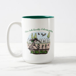 Caneca De Café Em Dois Tons Vida do jardim