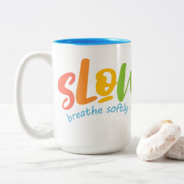 Caneca De Café Em Dois Tons Vida lenta