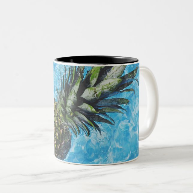Caneca De Café Em Dois Tons Vida no Mar bonito (Frente Esquerda)