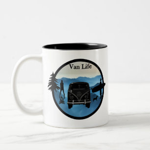 Caneca De Café Em Dois Tons Vida Van e aventura
