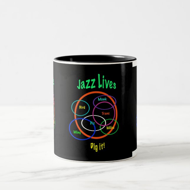 Caneca De Café Em Dois Tons Vidas do jazz (Centro)