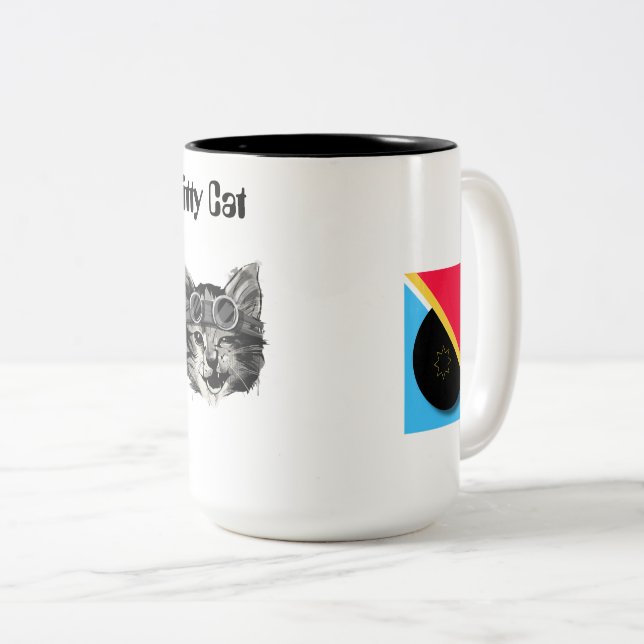 Caneca De Café Em Dois Tons Vidro Água (Frente Esquerda)