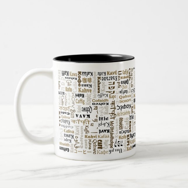 Caneca De Café Em Dois Tons Vidro de café Fosco (Esquerda)