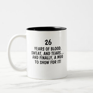 Caneca De Café Em Dois Tons Vigésimo Sexto Trabalho, 26 Anos de Presente de Se