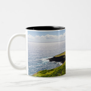 Caneca De Café Em Dois Tons vigia haleokane e oceano pacífico