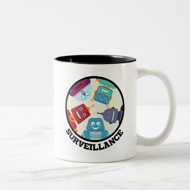 Caneca De Café Em Dois Tons Vigilância AI (Direita)