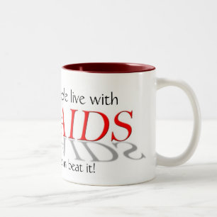 Caneca De Café Em Dois Tons VIH/SIDA Canas de drenagem
