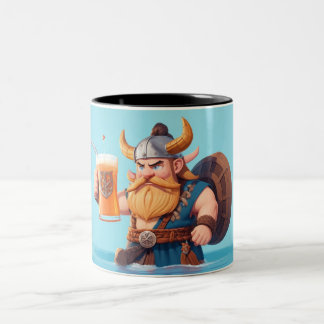 Caneca De Café Em Dois Tons Viking Man Driking Beer