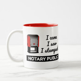 Caneca De Café Em Dois Tons Vim Ver Carimbo De Carimbo Público