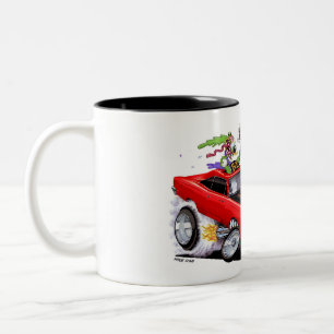 Caneca De Café Em Dois Tons Vince Crain BIRD FINK 1969, carro de músculo verme
