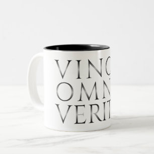 Caneca De Café Em Dois Tons VINCIT OMNIA VERITAS - Luz