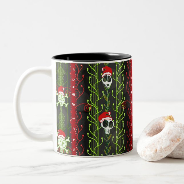 Caneca De Café Em Dois Tons Vines O' Morte Pele de Natal (Com Donut)