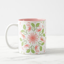 Caneca De Café Em Dois Tons Vinha rosa