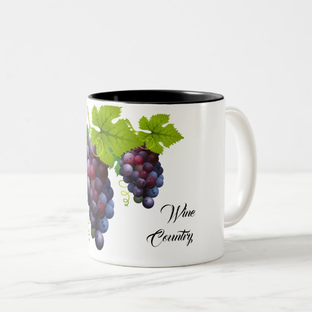 Caneca De Café Em Dois Tons Vinho País Café Muja (Frente Esquerda)