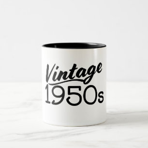 Caneca De Café Em Dois Tons Vintage 1950
