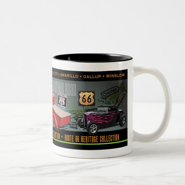 Caneca De Café Em Dois Tons Vintage 66 (Direita)