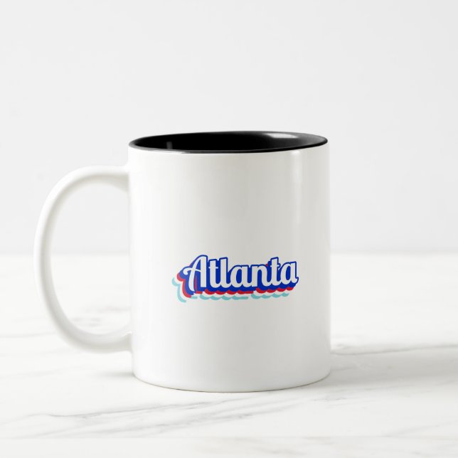 Caneca De Café Em Dois Tons Vintage Atlanta (Esquerda)