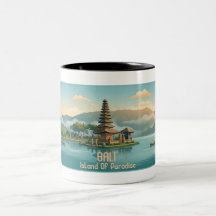 Vintage Bali Ulun Danu Beratan Templo do Lago Viag