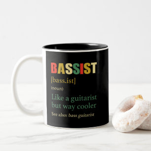 Caneca De Café Em Dois Tons Vintage Bassistt Definition Para Jogador De Violã