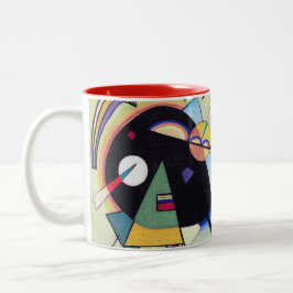 Caneca De Café Em Dois Tons Vintage Black and Violet - Kandinsky Abstrato Art