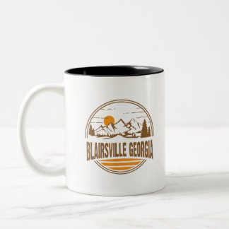 Caneca De Café Em Dois Tons Vintage Blairsville, Georgia Mountain Hiking Souve