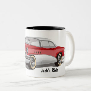 Caneca De Café Em Dois Tons Vintage Buick Em Branco