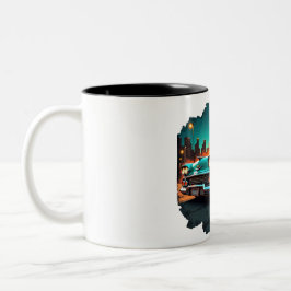 Caneca De Café Em Dois Tons Vintage Chevy Urban Explosion Mug