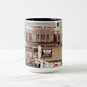 Caneca De Café Em Dois Tons Vintage Chicago Stadium Rock Concert Venue 1968
