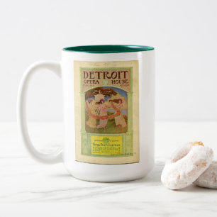 Caneca De Café Em Dois Tons Vintage Detroit Opera House