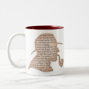 Caneca De Café Em Dois Tons Vintage do Victorian do detective privado do