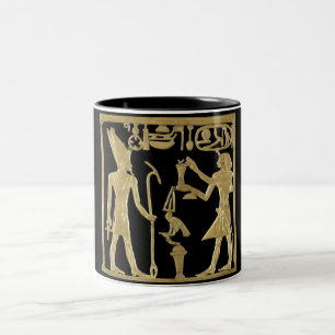 Caneca De Café Em Dois Tons Vintage Egipto antigo