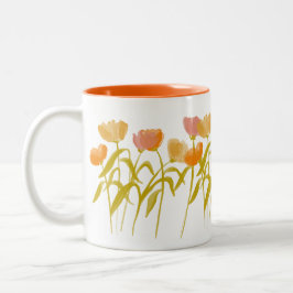Caneca De Café Em Dois Tons Vintage Floral Mug