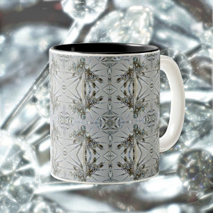 Caneca De Café Em Dois Tons Vintage Glam Rhinestones Art Deco