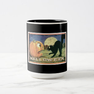 Caneca De Café Em Dois Tons Vintage Hallow's Eve Mug
