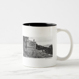 Caneca De Café Em Dois Tons Vintage Jackson Hole