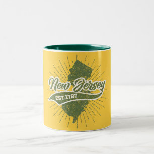 Caneca De Café Em Dois Tons Vintage New Jersey