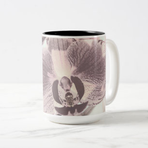 Caneca De Café Em Dois Tons Vintage, Orquídea