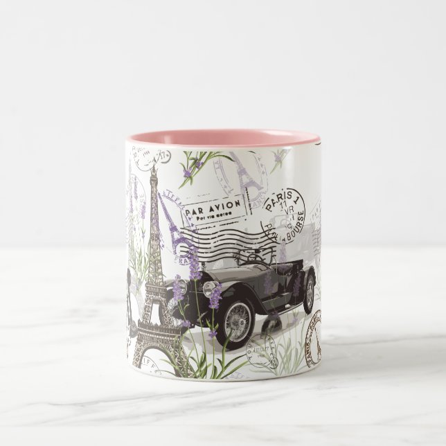 Caneca De Café Em Dois Tons Vintage Paris (Centro)