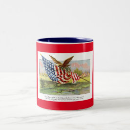 Caneca De Café Em Dois Tons Vintage Patriotic