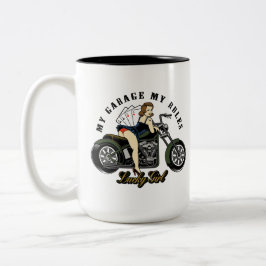 Caneca De Café Em Dois Tons Vintage Pin Up Girl Coffee Mug