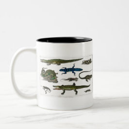 Caneca De Café Em Dois Tons Vintage Reptiles Cobra Lizard