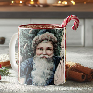Caneca De Café Em Dois Tons Vintage Santa Claus Fúria